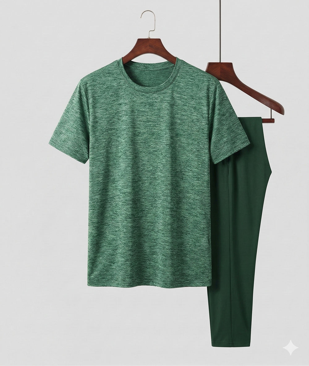 Absanoh Men's Trail 2.0 Reflective Performance Tracksuit in Light Teal