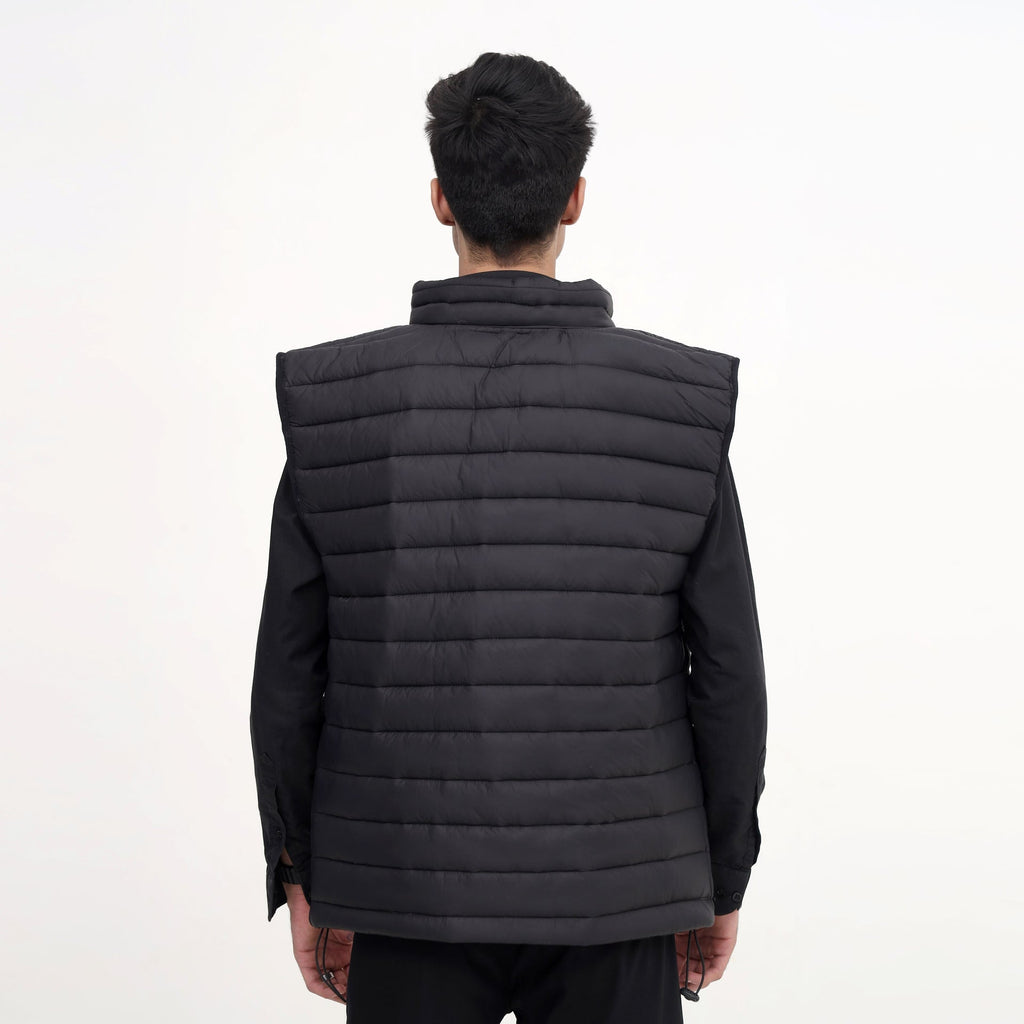 Men’s Black Quilted Puffer Vest - Absanoh Pakistan