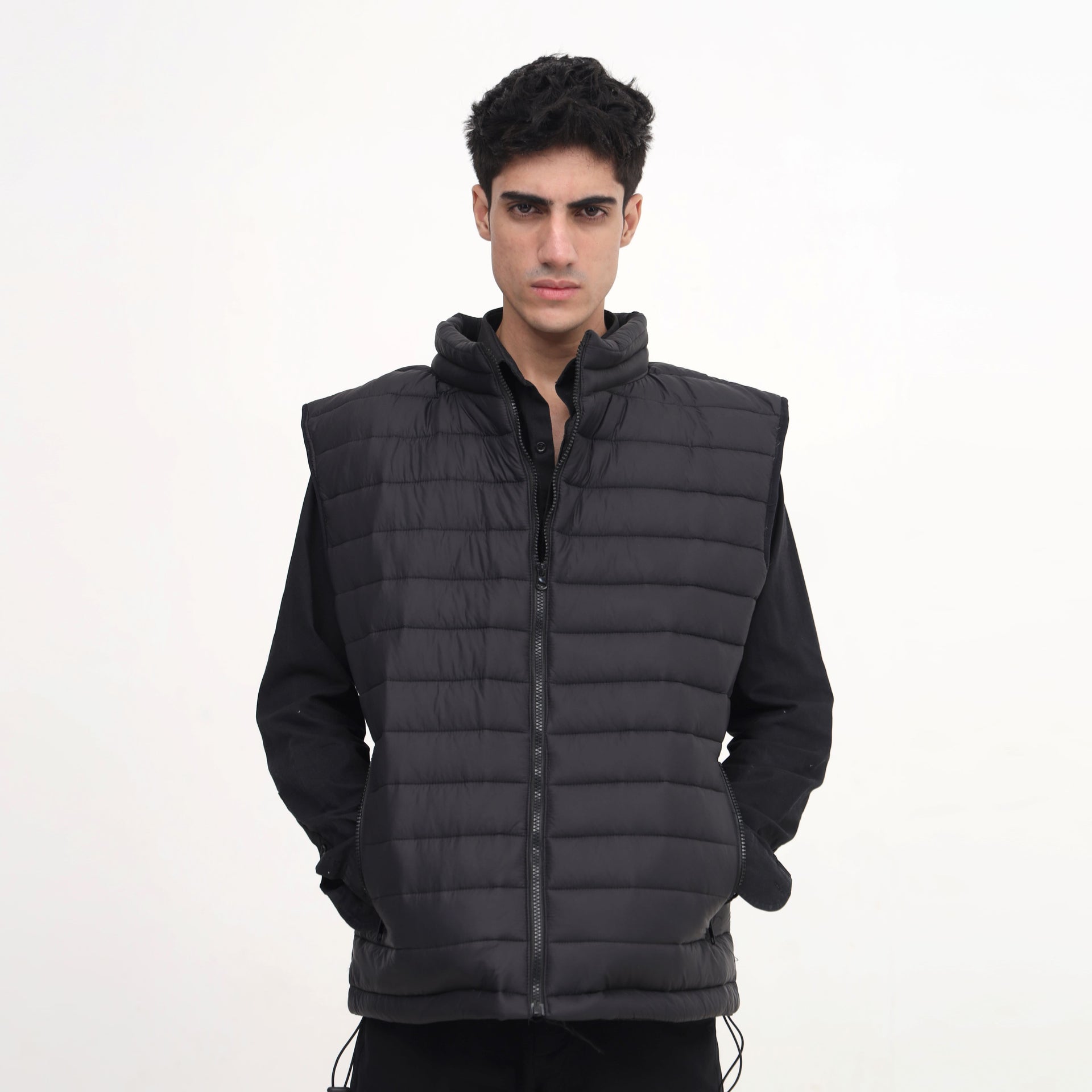 Men’s Black Quilted Puffer Vest - Absanoh Pakistan
