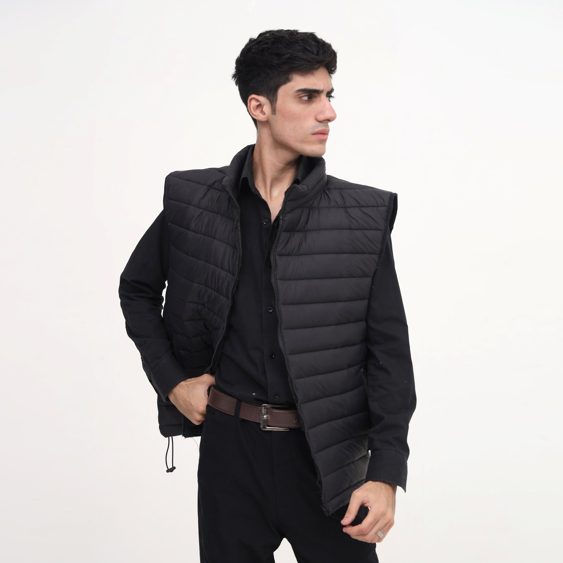 Men’s Black Quilted Puffer Vest - Absanoh Pakistan