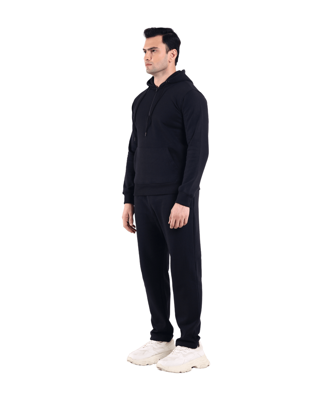 Mens Quarter Zip Pullover Fleece Sweatshirt Tracksuit With Drawstring jogggers - Absanoh Pakistan