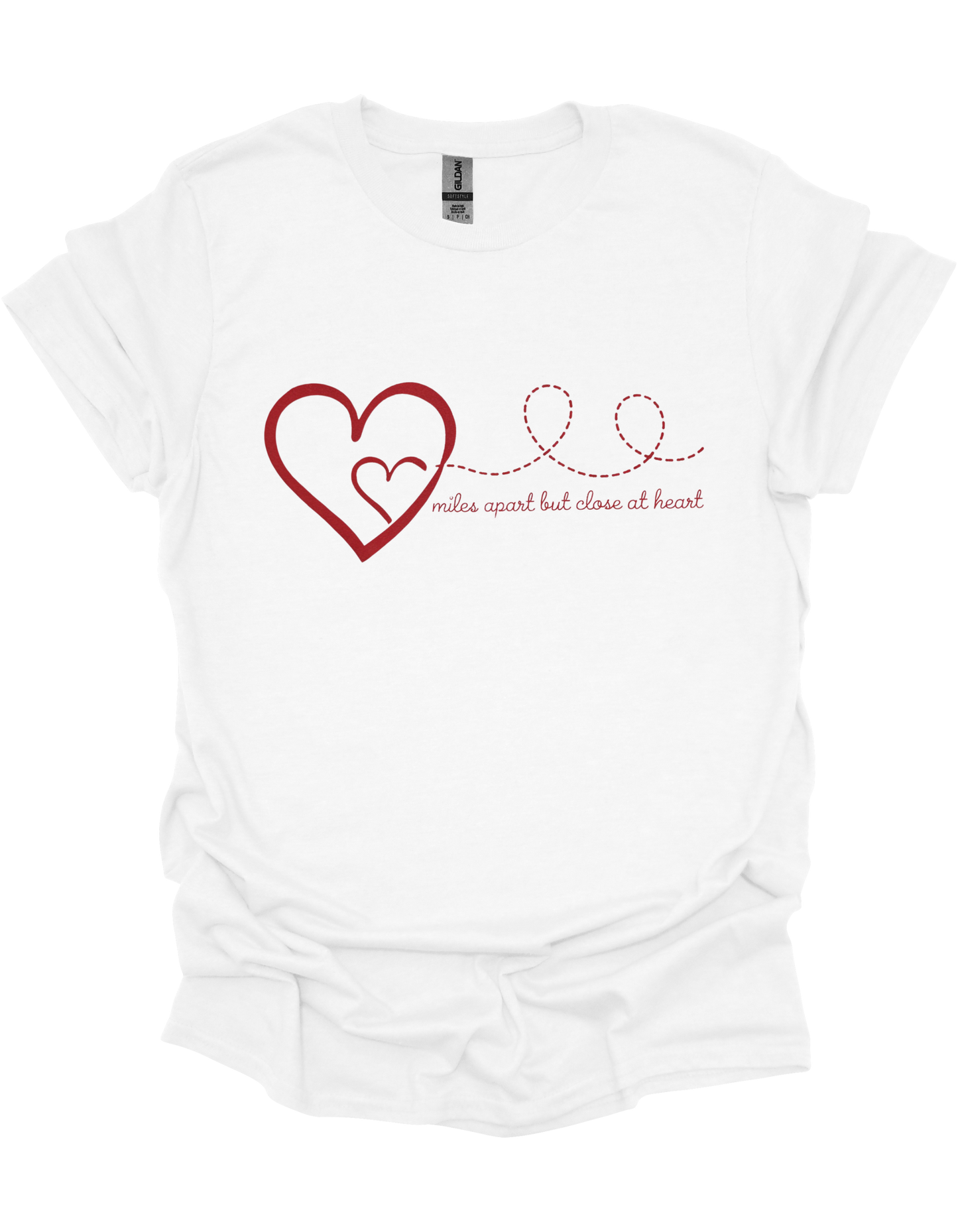 Miles Apart but Close at Heart Women T-Shirt