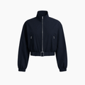 Navy Belted Bubble Hem Jacket - Absanoh Pakistan