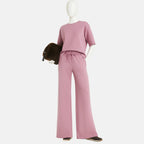 Pink Premium Wide Leg Fashion Trousers - Absanoh Pakistan