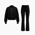 Premium Interlock Bomber Jacket & Flare Trousers Tracksuit - Absanoh Pakistan