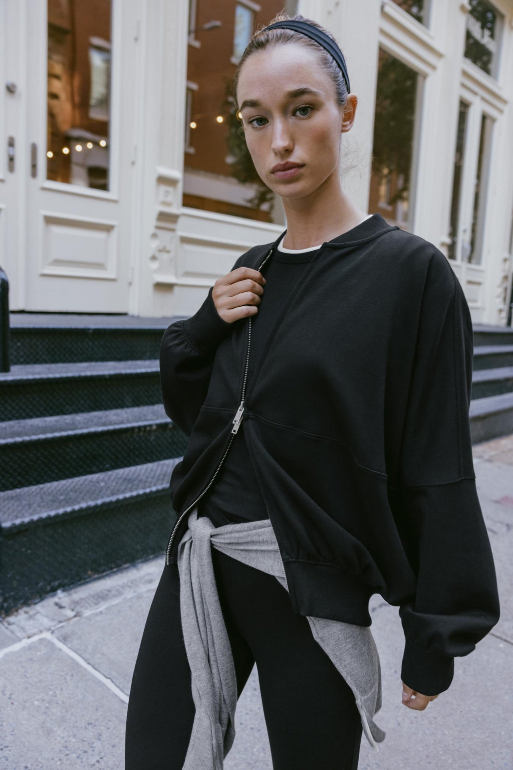 Premium Interlock Bomber Jacket & Flare Trousers Tracksuit - Absanoh Pakistan