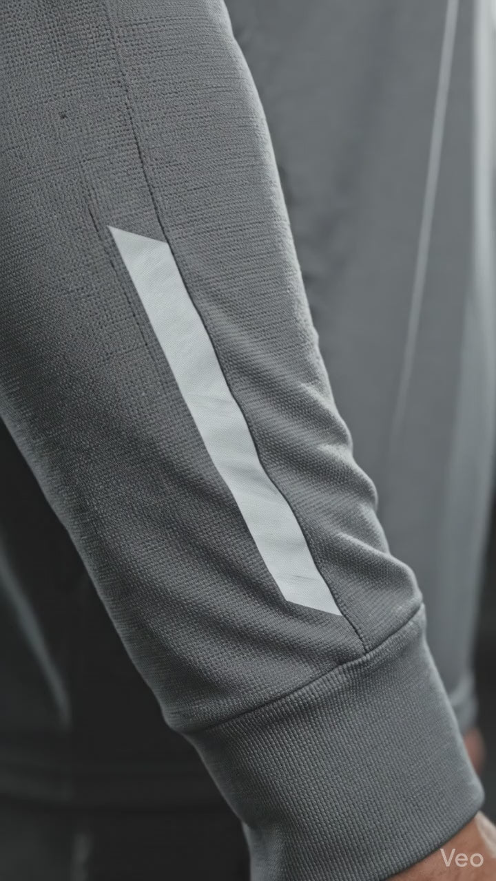Absanoh Reflective Cement Grey Technical Tracksuit
