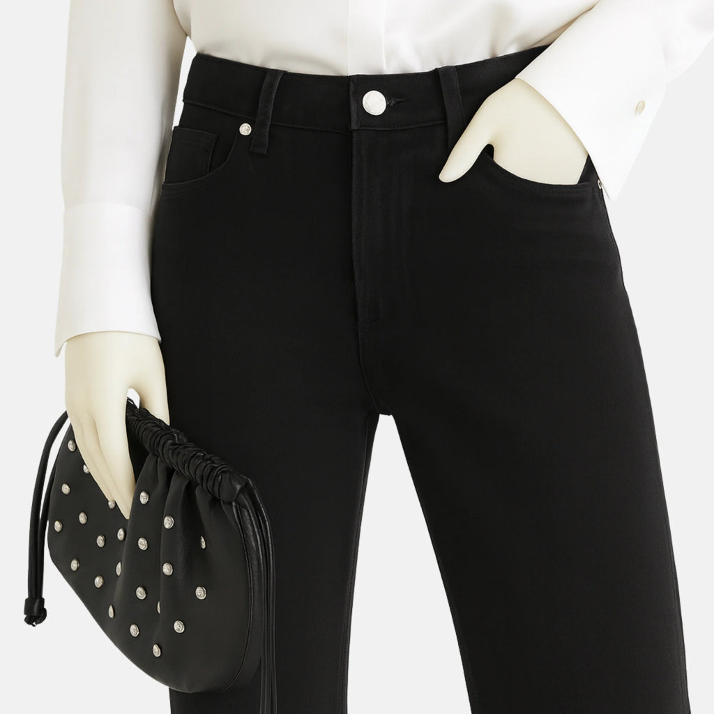 Relaxed Straight Leg Ladies Black Jeans - Absanoh Pakistan