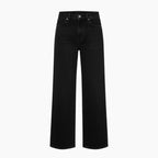 Relaxed Straight Leg Ladies Black Jeans - Absanoh Pakistan