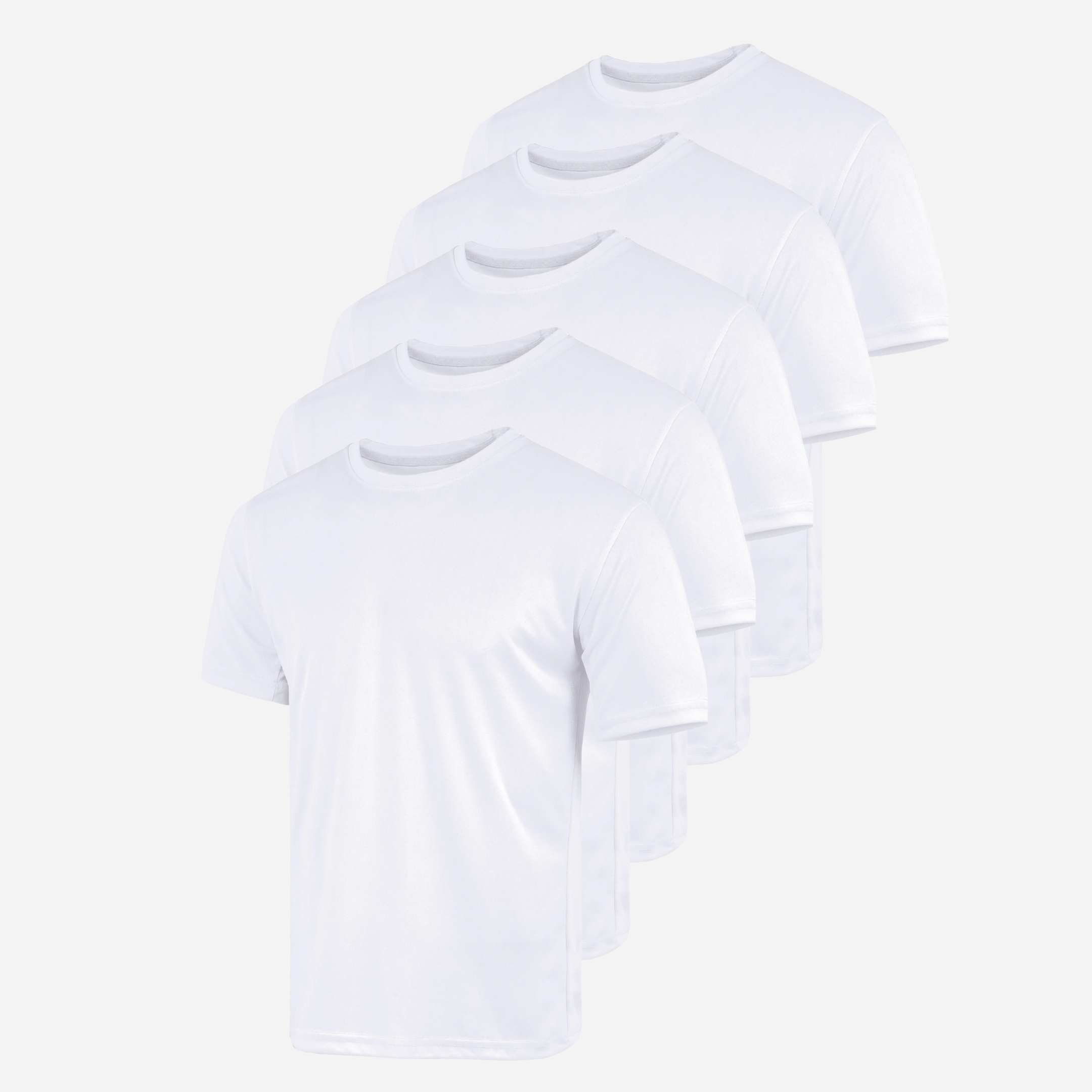 5-Pack Men White Cotton Shirt - Super Soft White T-Shirt