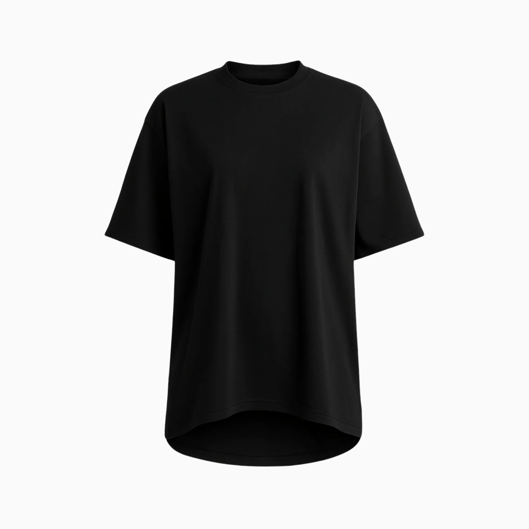 Women Soft Cotton Oversized Black Drop Shoulder Tee - Absanoh Pakistan